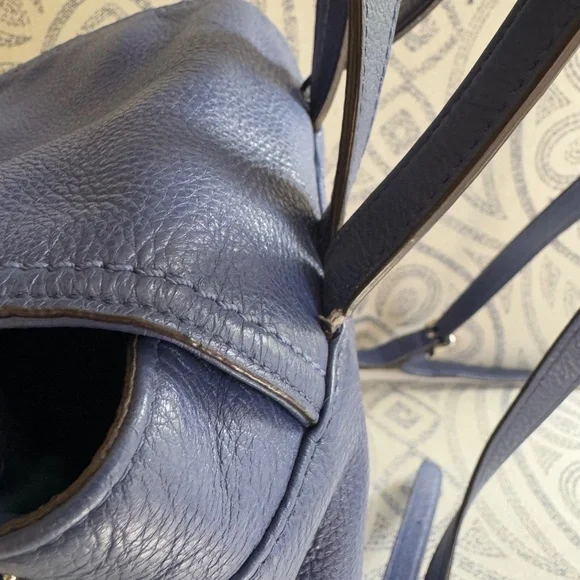 Coach Leather Mini Backpack in Periwinkle Blue & Turquoise - Picture 9 of 13